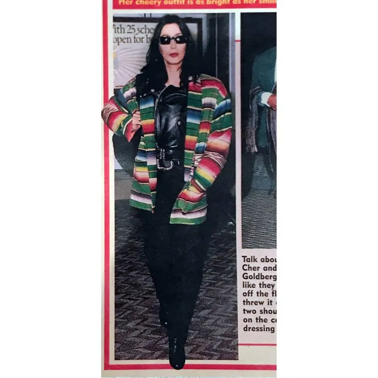 1990's Cher's Southwestern Coat Chris O'Connell worn on Mermaids Set