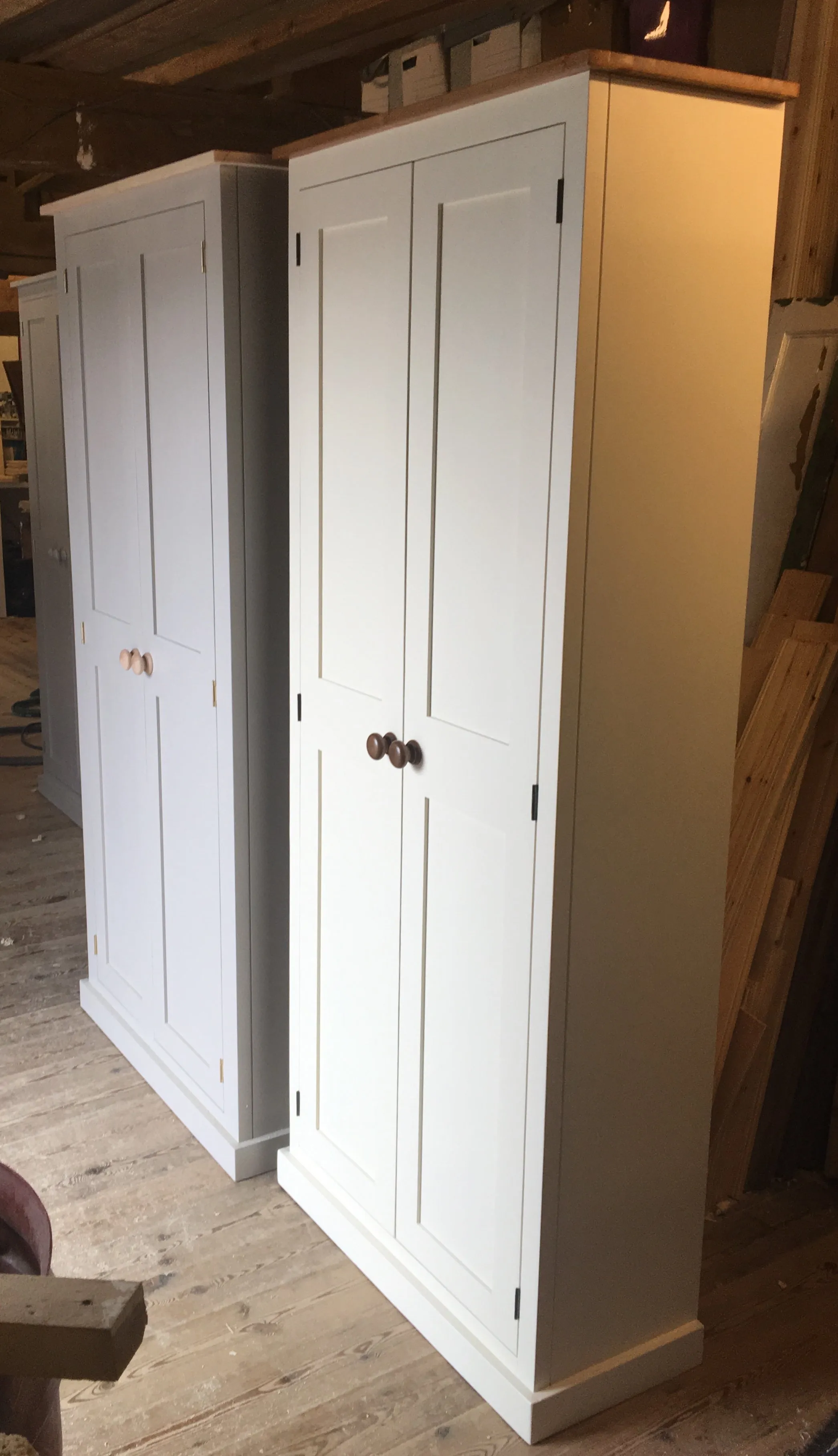 **2 Door Entrance Hall Cloak Room Cupboard with Hooks and Shelves - ALL WIDTHS