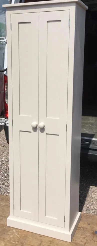 **2 Door Entrance Hall Cloak Room Cupboard with Hooks and Shelves - ALL WIDTHS