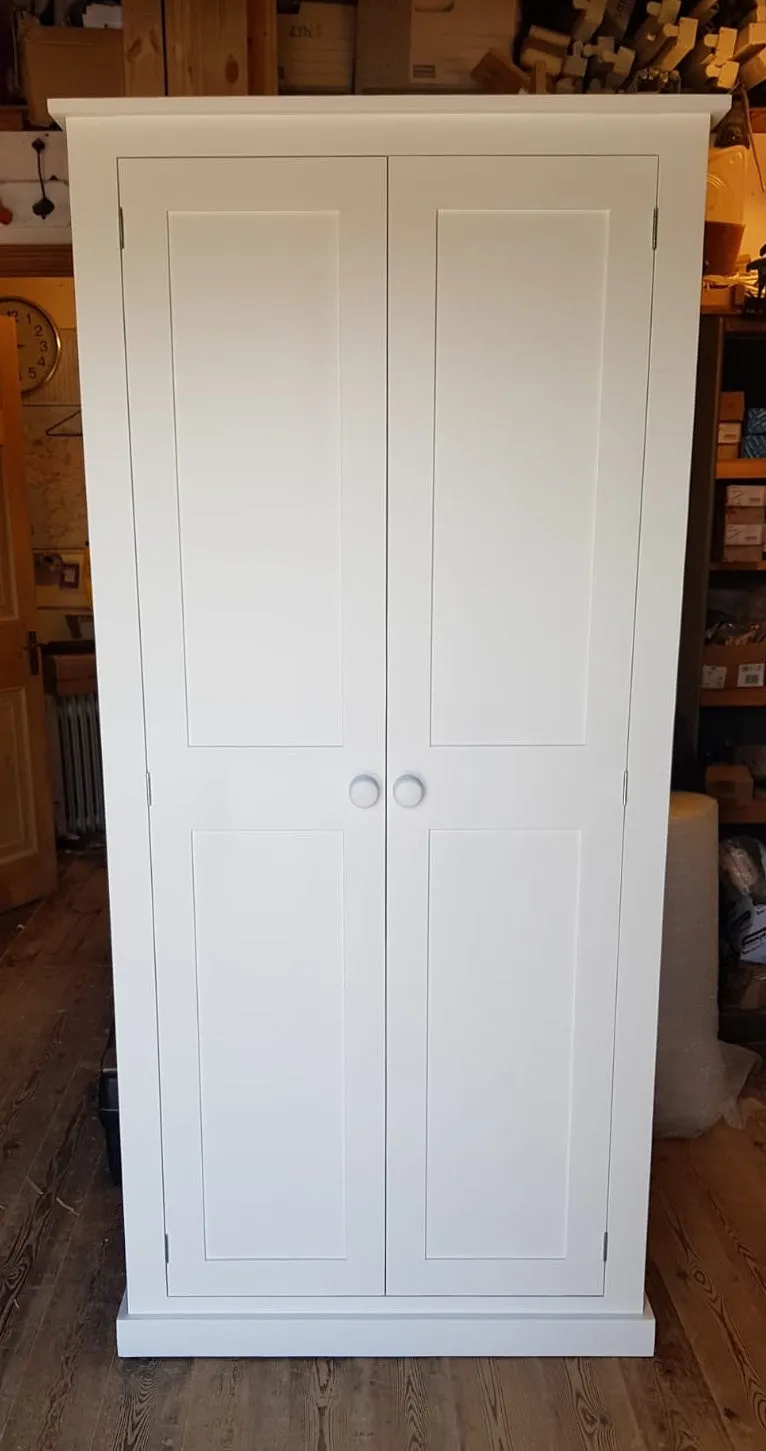 **2 Door Entrance Hall Cloak Room Cupboard with Hooks and Shelves - ALL WIDTHS