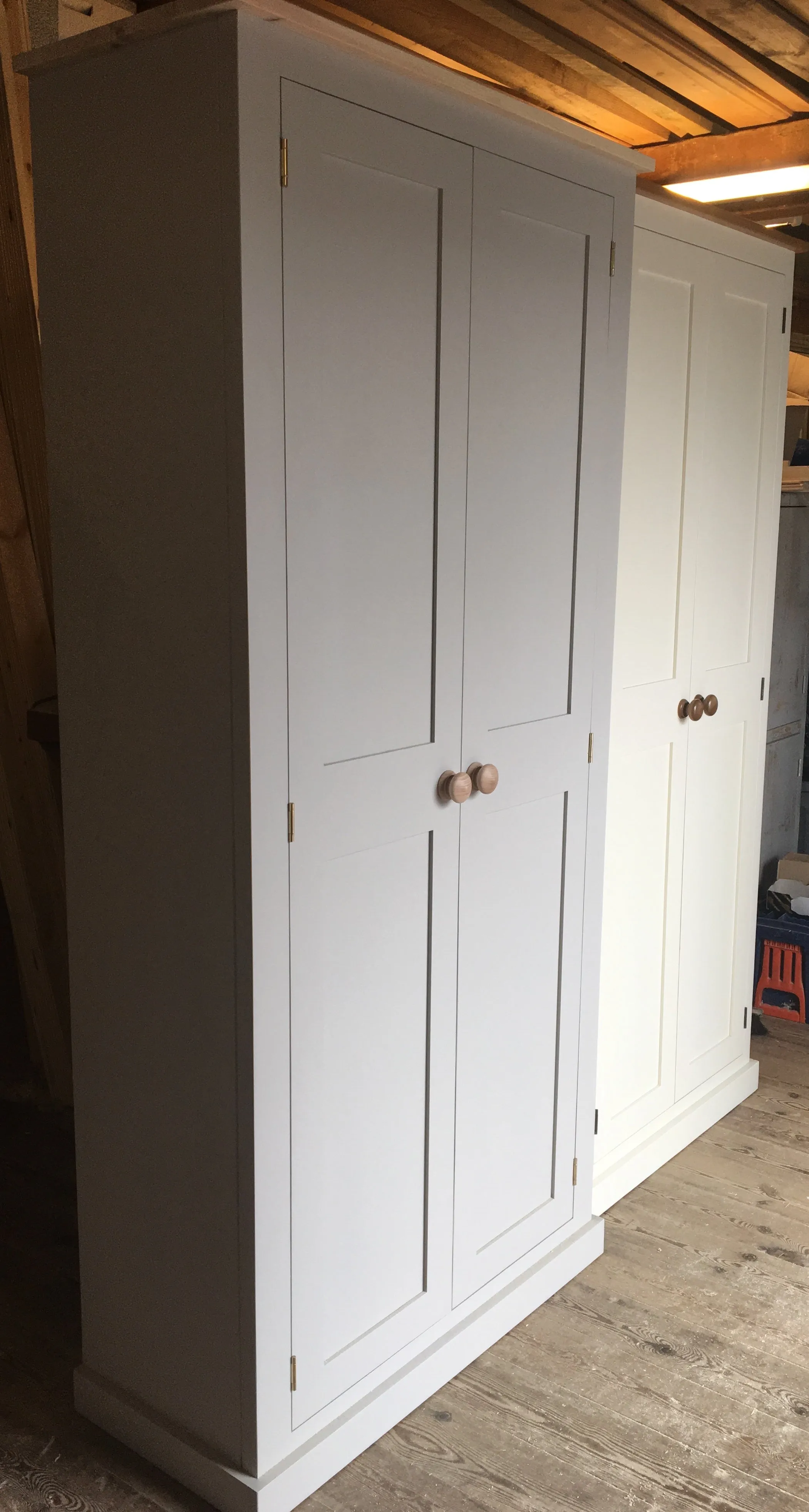 **2 Door Entrance Hall Cloak Room Cupboard with Hooks and Shelves - ALL WIDTHS