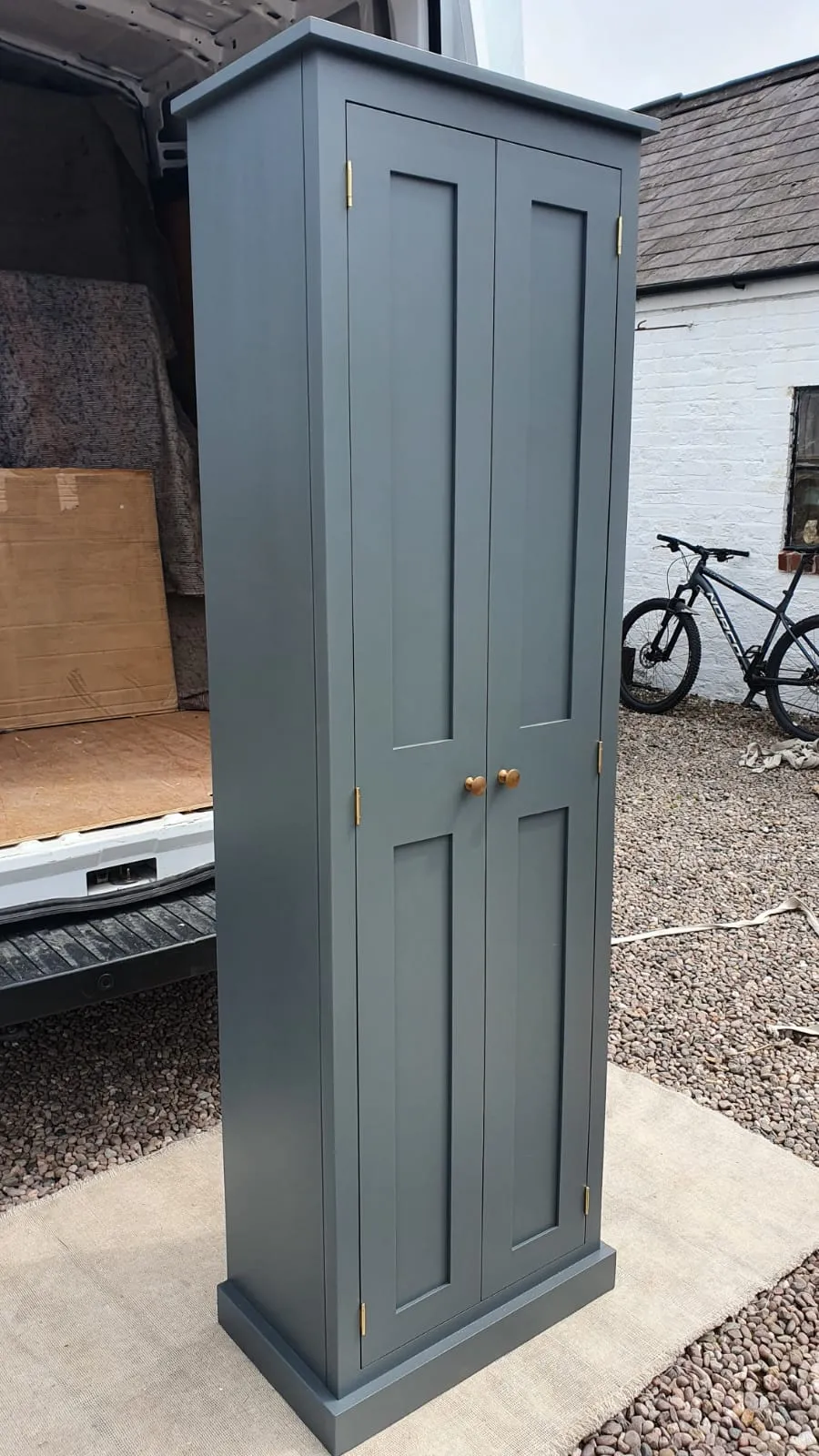 **2 Door Entrance Hall Cloak Room Cupboard with Hooks and Shelves - ALL WIDTHS