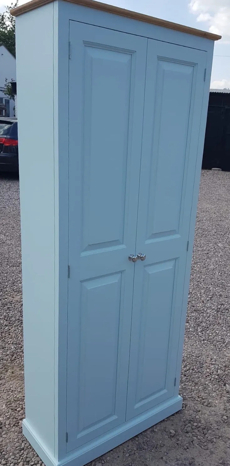 **2 Door Entrance Hall Cloak Room Cupboard with Hooks and Shelves - ALL WIDTHS