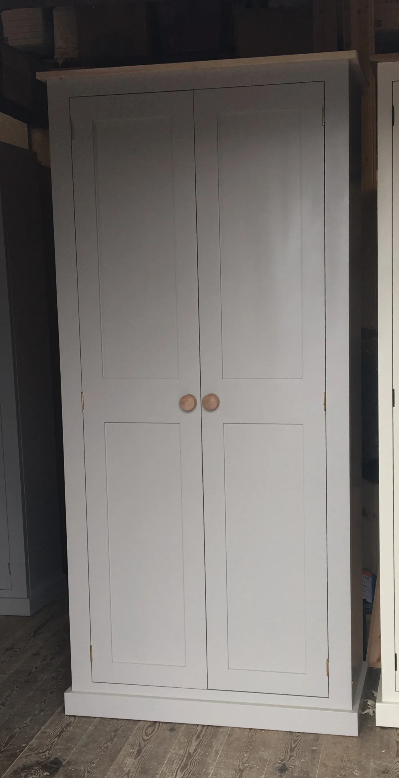 **2 Door Entrance Hall Cloak Room Cupboard with Hooks and Shelves - ALL WIDTHS