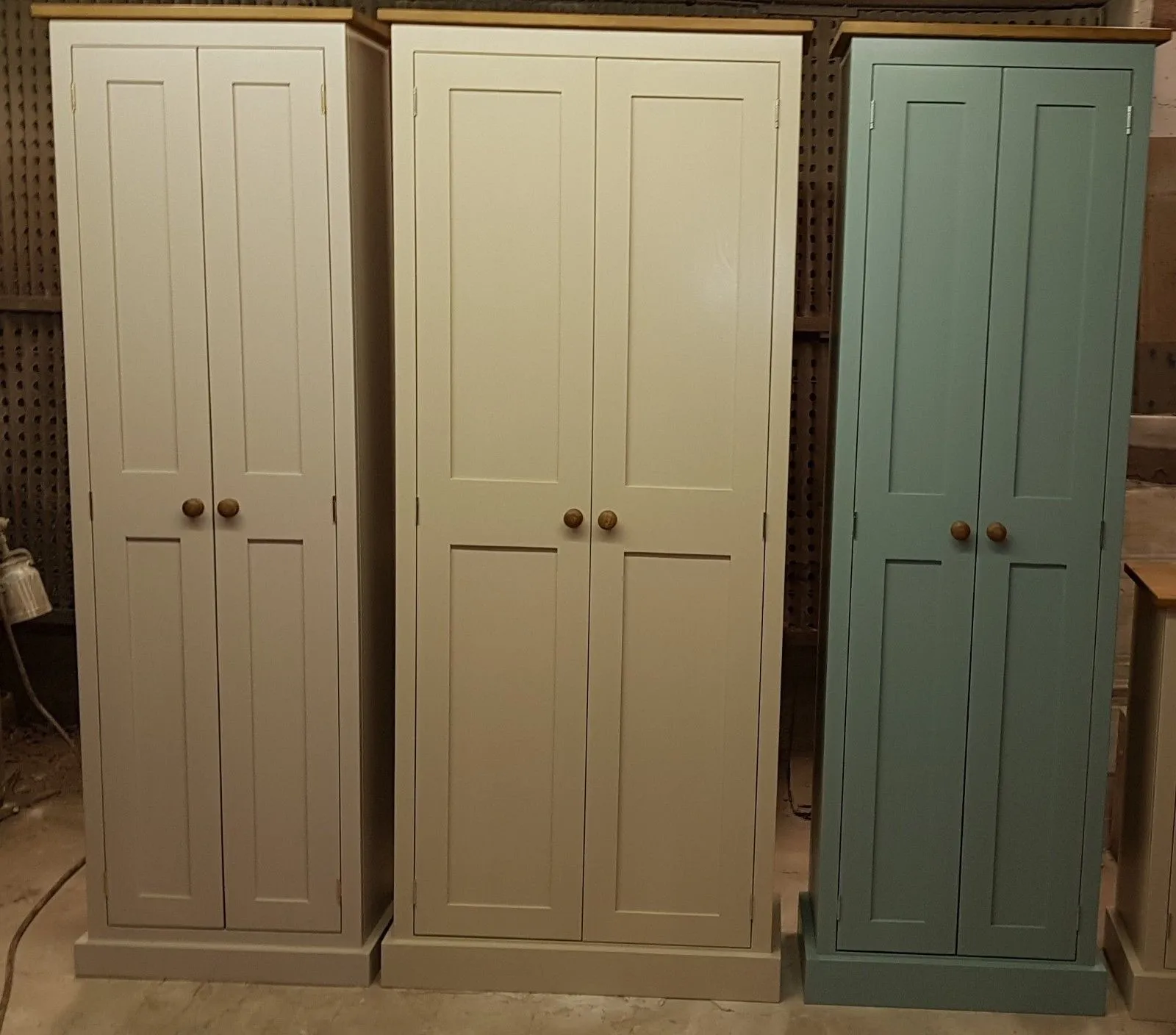 **2 Door Entrance Hall Cloak Room Cupboard with Hooks and Shelves - ALL WIDTHS