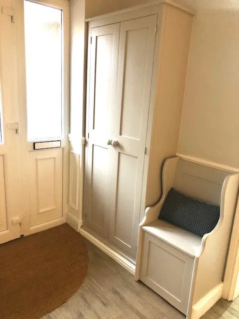 **2 Door Entrance Hall Cloak Room Cupboard with Hooks and Shelves - ALL WIDTHS