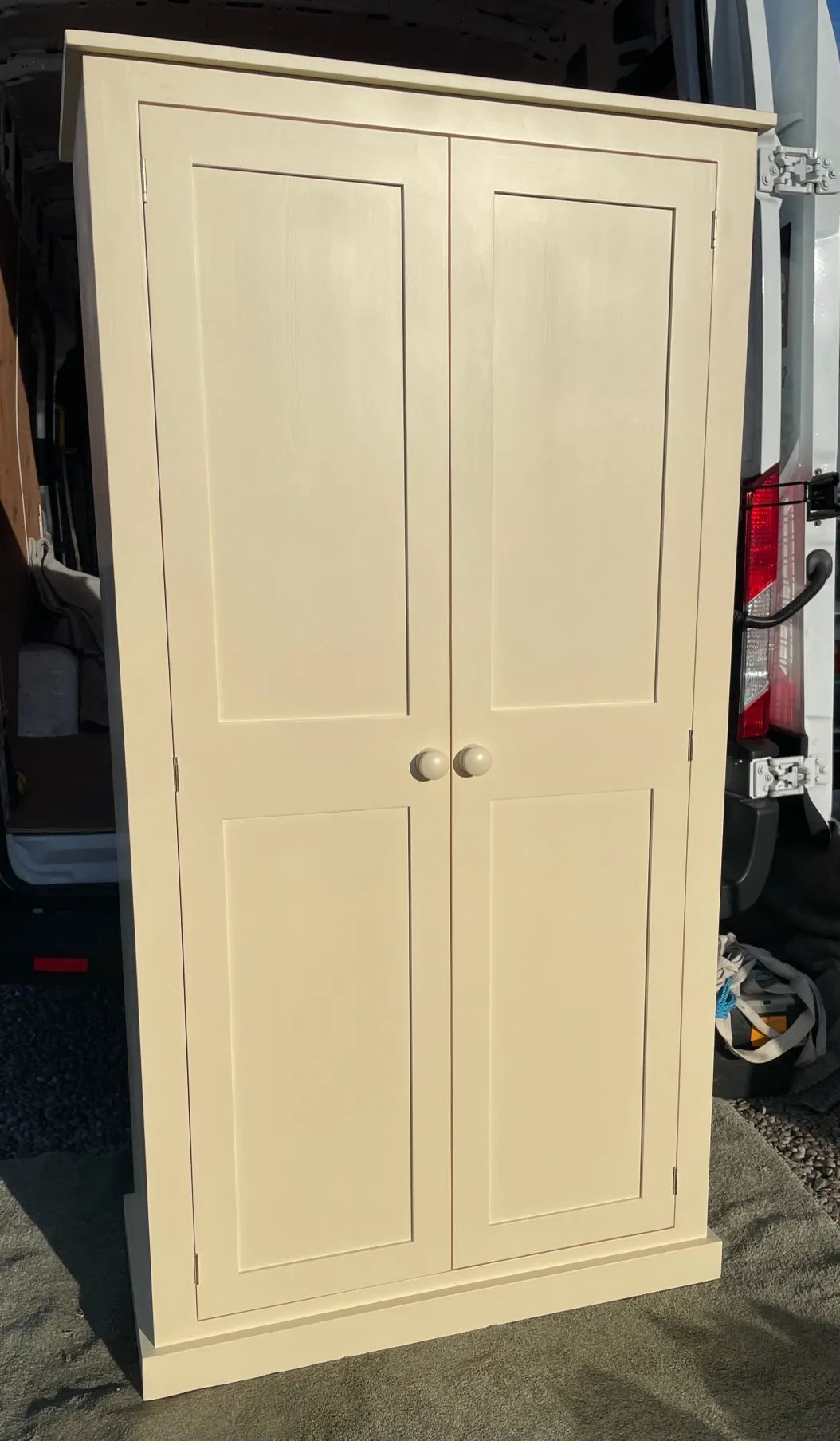 **2 Door Entrance Hall Cloak Room Cupboard with Hooks and Shelves - ALL WIDTHS