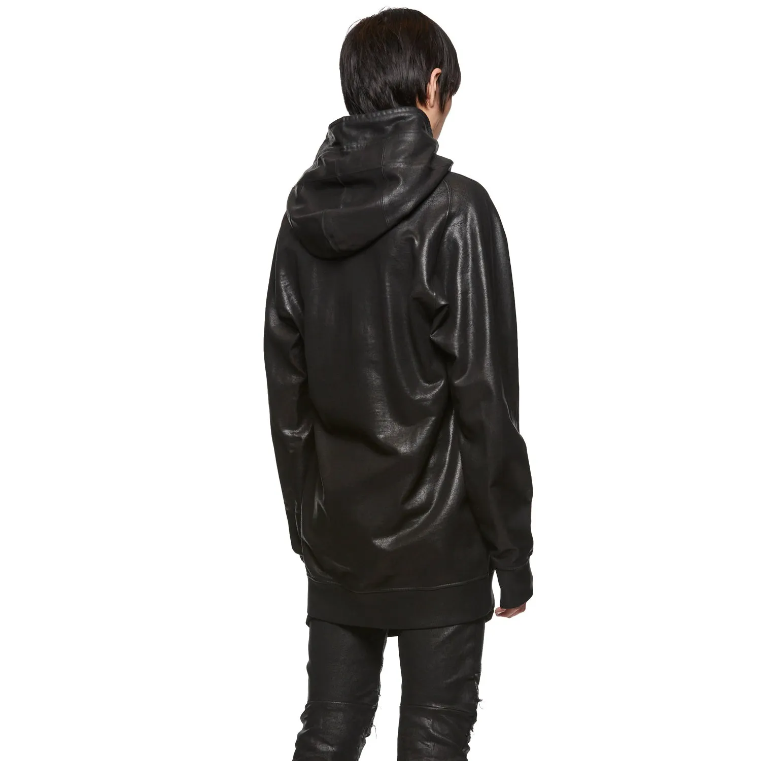 879CUM1-C Black / Coated Hooded Parka