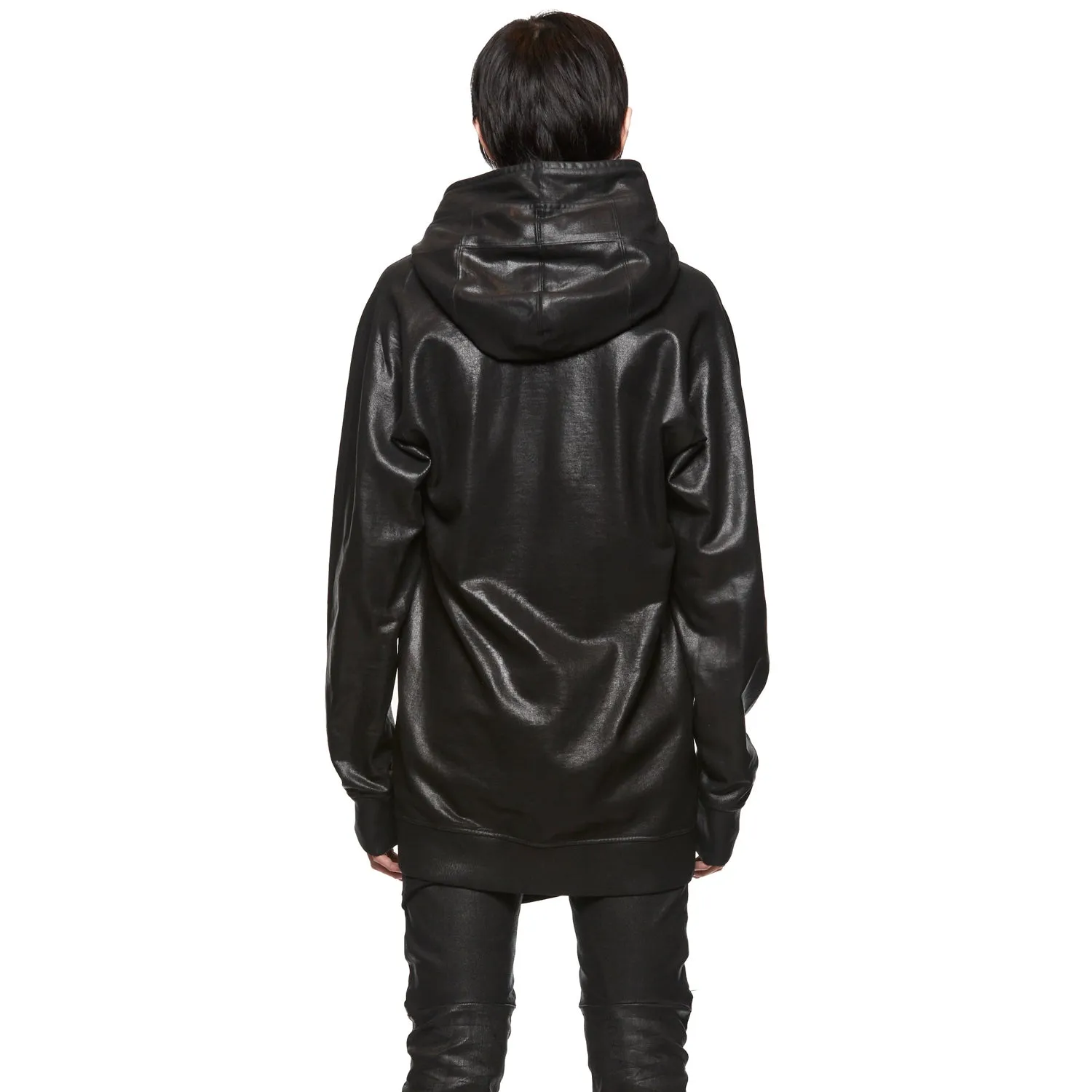 879CUM1-C Black / Coated Hooded Parka