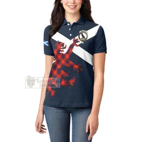 Abernethy Tartan Lion Rampant Women's Polo Shirt Proudly Display Your Heritage with Alba Gu Brath and Clan Name