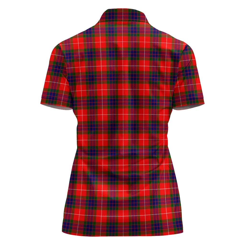 Abernethy Tartan Polo Shirt with Family Crest For Women