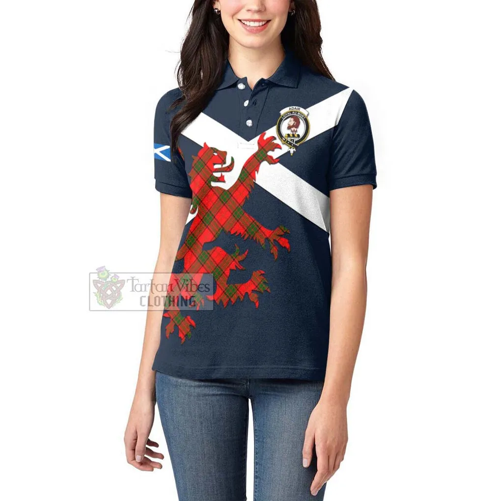 Adair Tartan Lion Rampant Women's Polo Shirt Proudly Display Your Heritage with Alba Gu Brath and Clan Name