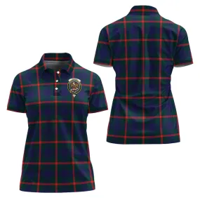 Agnew Tartan Polo Shirt with Family Crest For Women