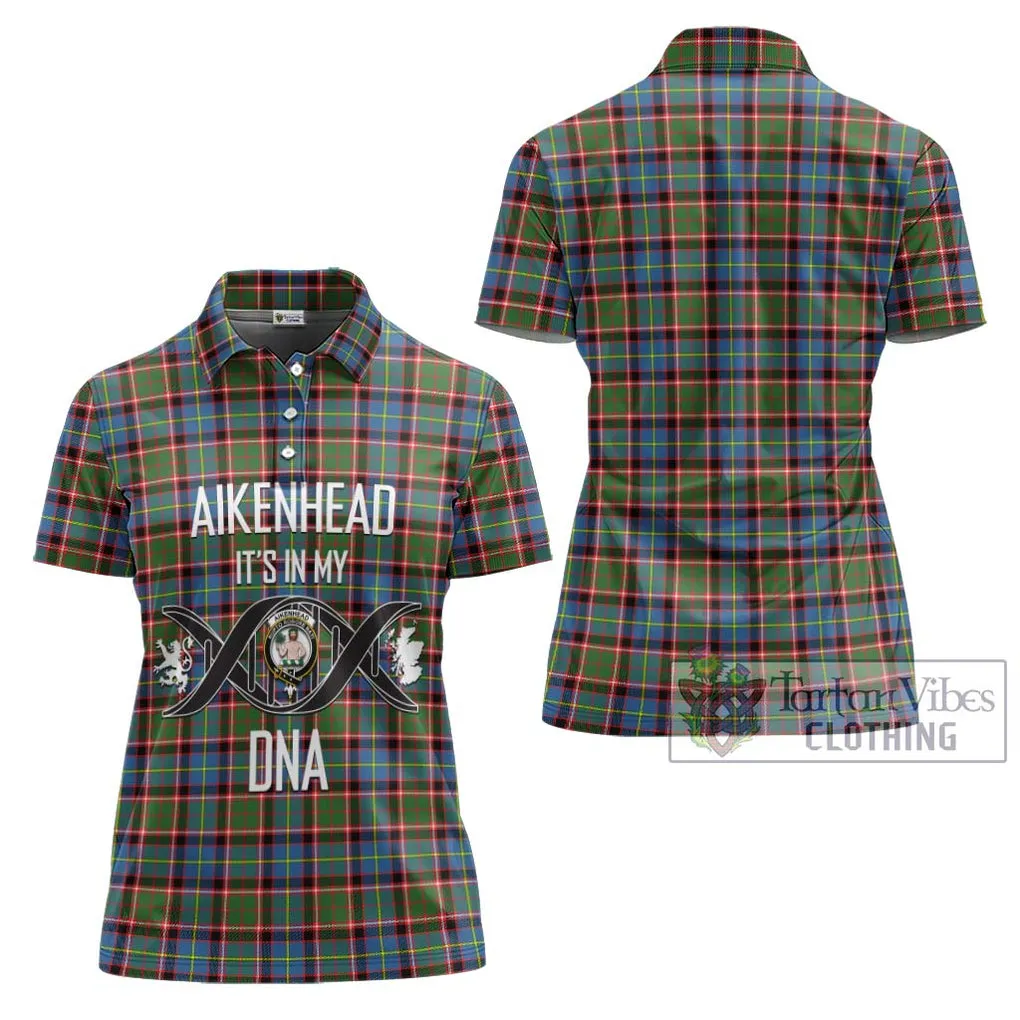 Aikenhead Tartan Women's Polo Shirt with Family Crest DNA In Me Style