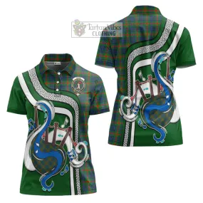 Aiton Tartan Women's Polo Shirt with Epic Bagpipe Style