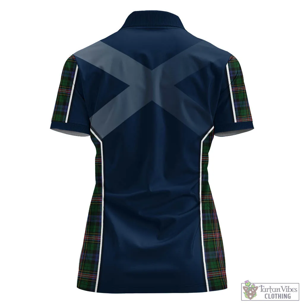 Allison Tartan Women's Polo Shirt with Family Crest and Lion Rampant Vibes Sport Style