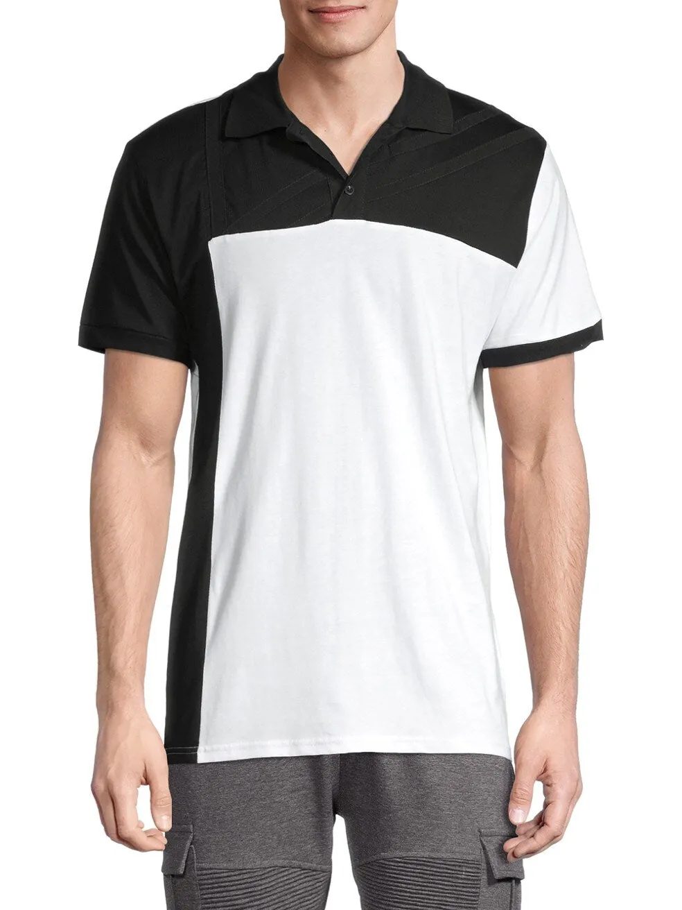 American Stitch Black Colorblock Polo