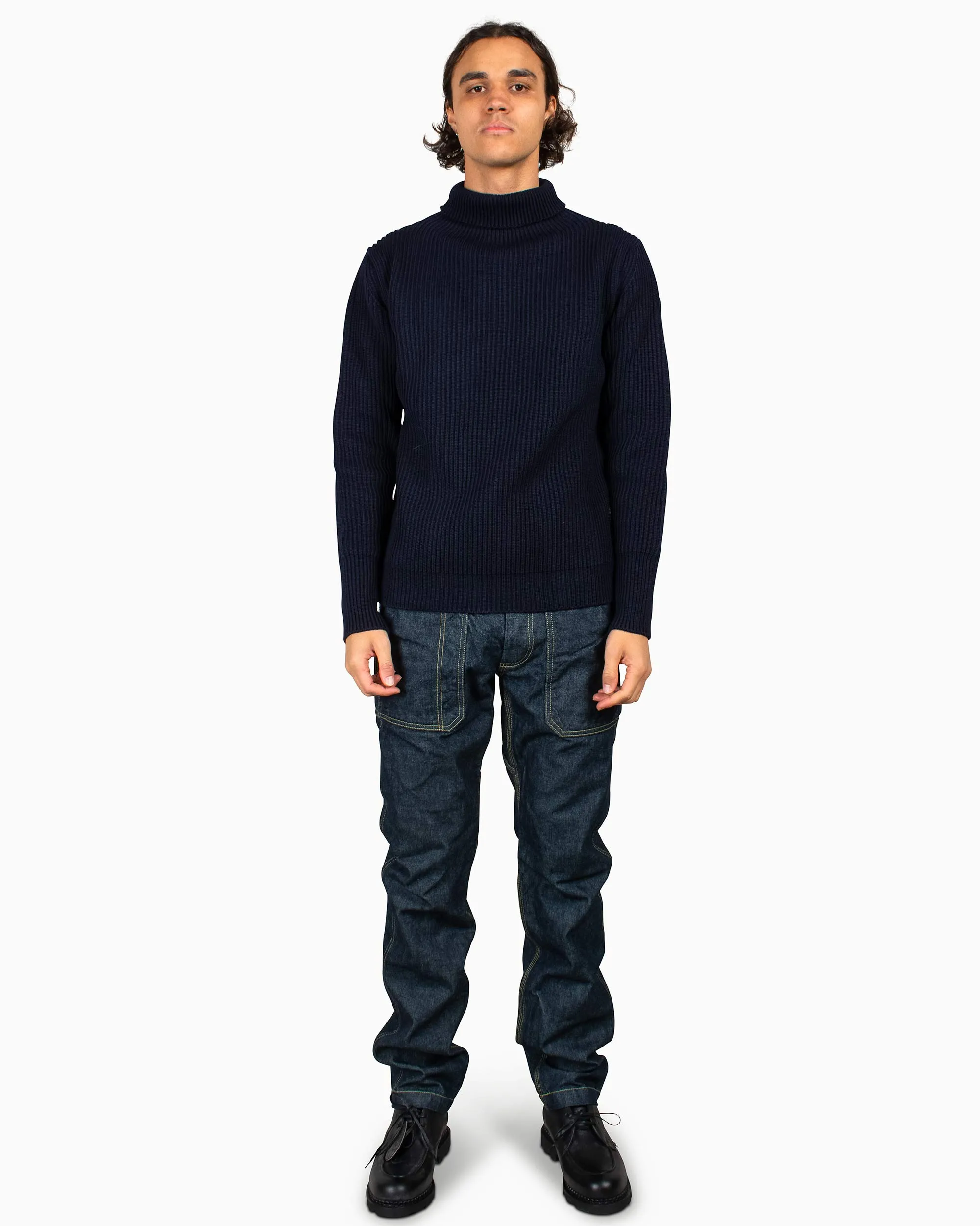 Andersen-Andersen Navy Turtleneck Navy Blue