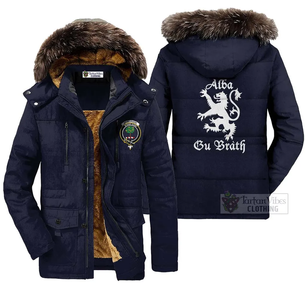 Anderson Family Crest Parka Jacket Lion Rampant Alba Gu Brath Style