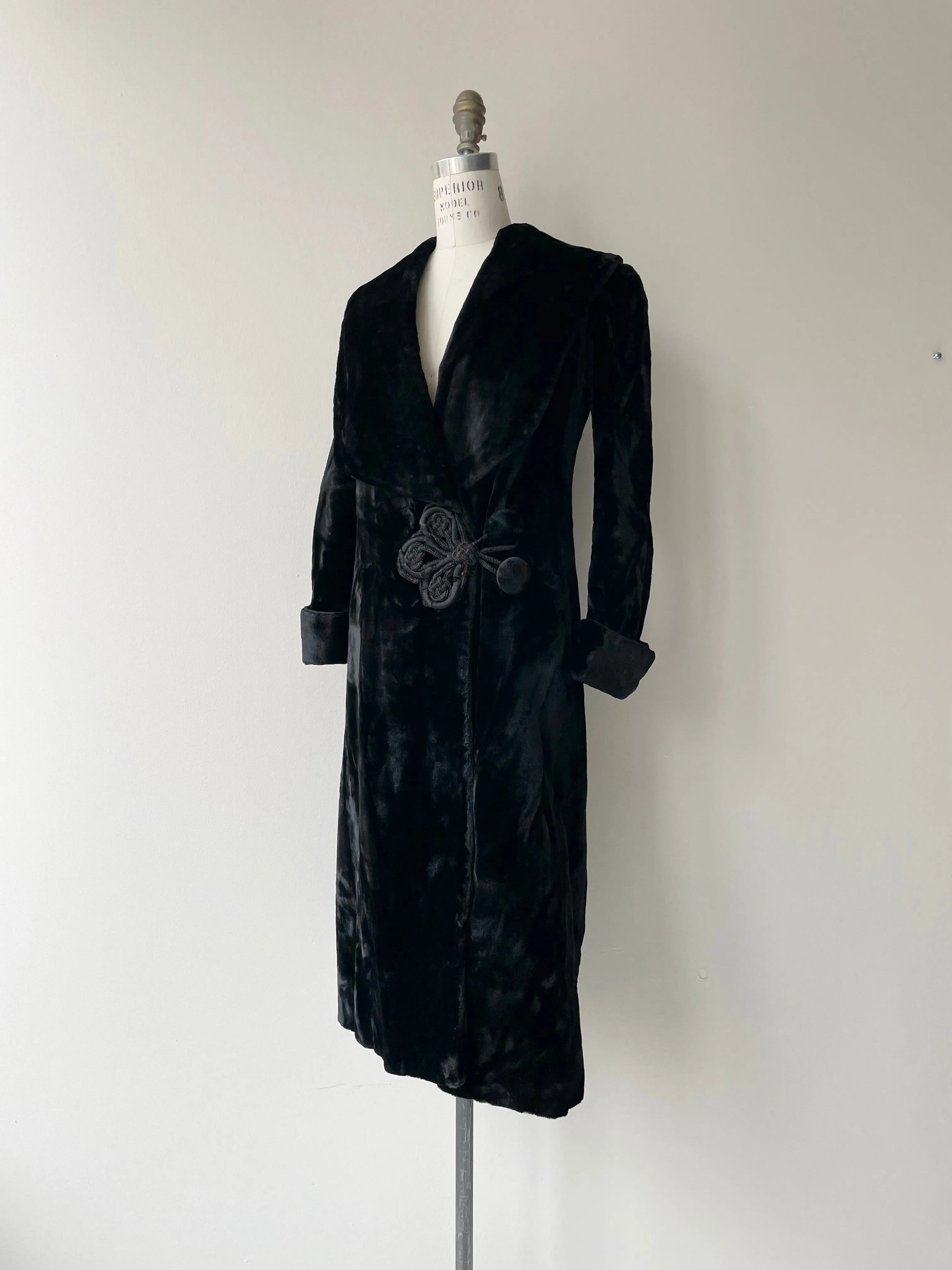 Antique Edwardian Velvet Coat