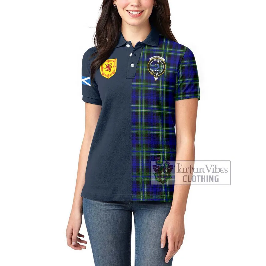 Arbuthnot Modern Tartan Women's Polo Shirt Alba with Scottish Lion Royal Arm Half Style