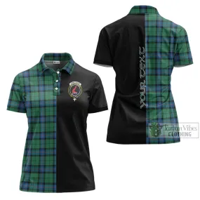 Armstrong Ancient Tartan Women's Polo Shirt with Family Crest and Half Of Me Style