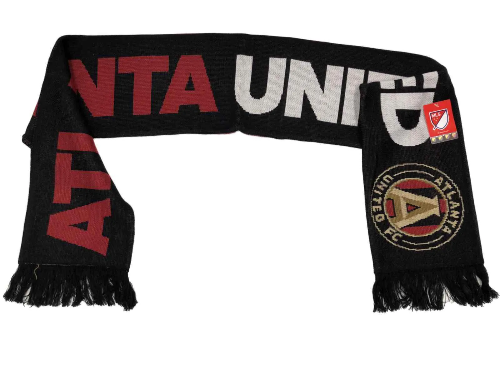 Atlanta United FC MLS Adidas Team Colors Acrylic Knit Scarf with Tassles