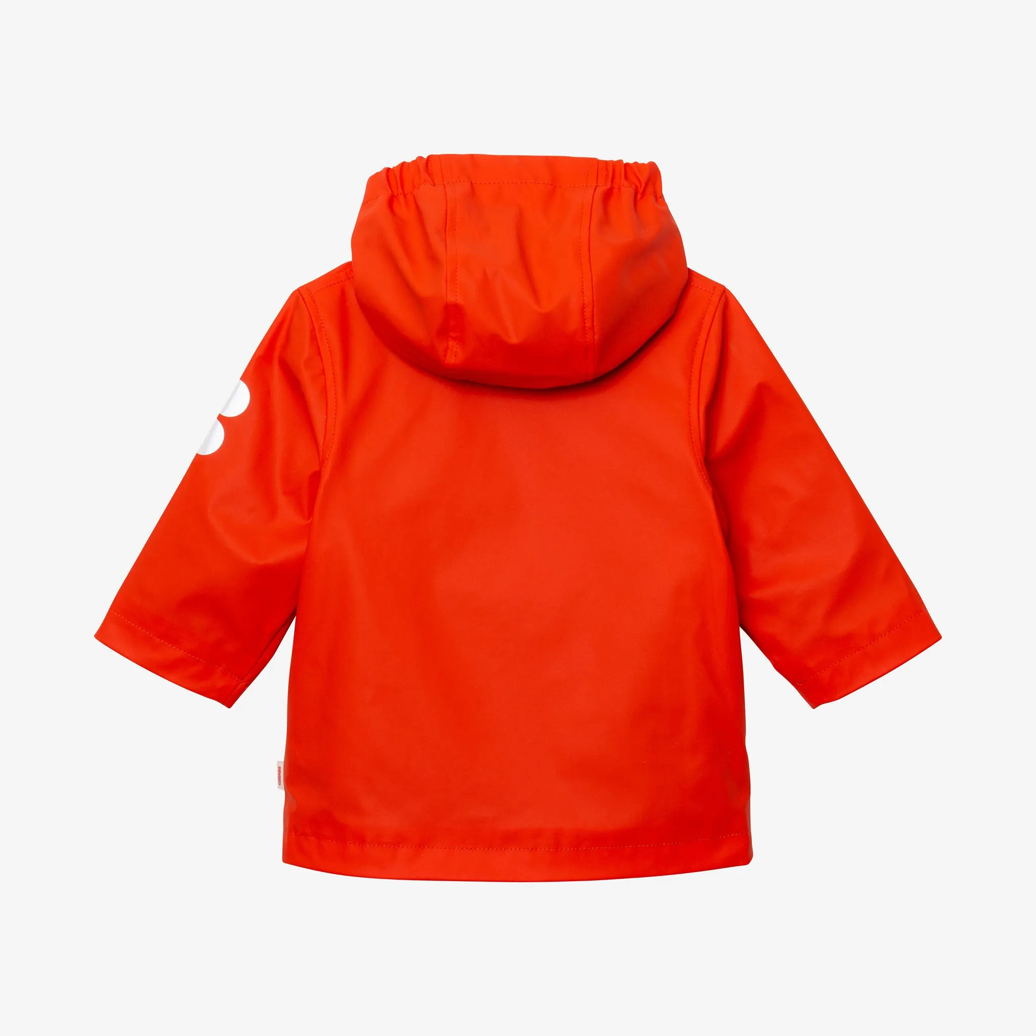 Baby's fiery orange parka