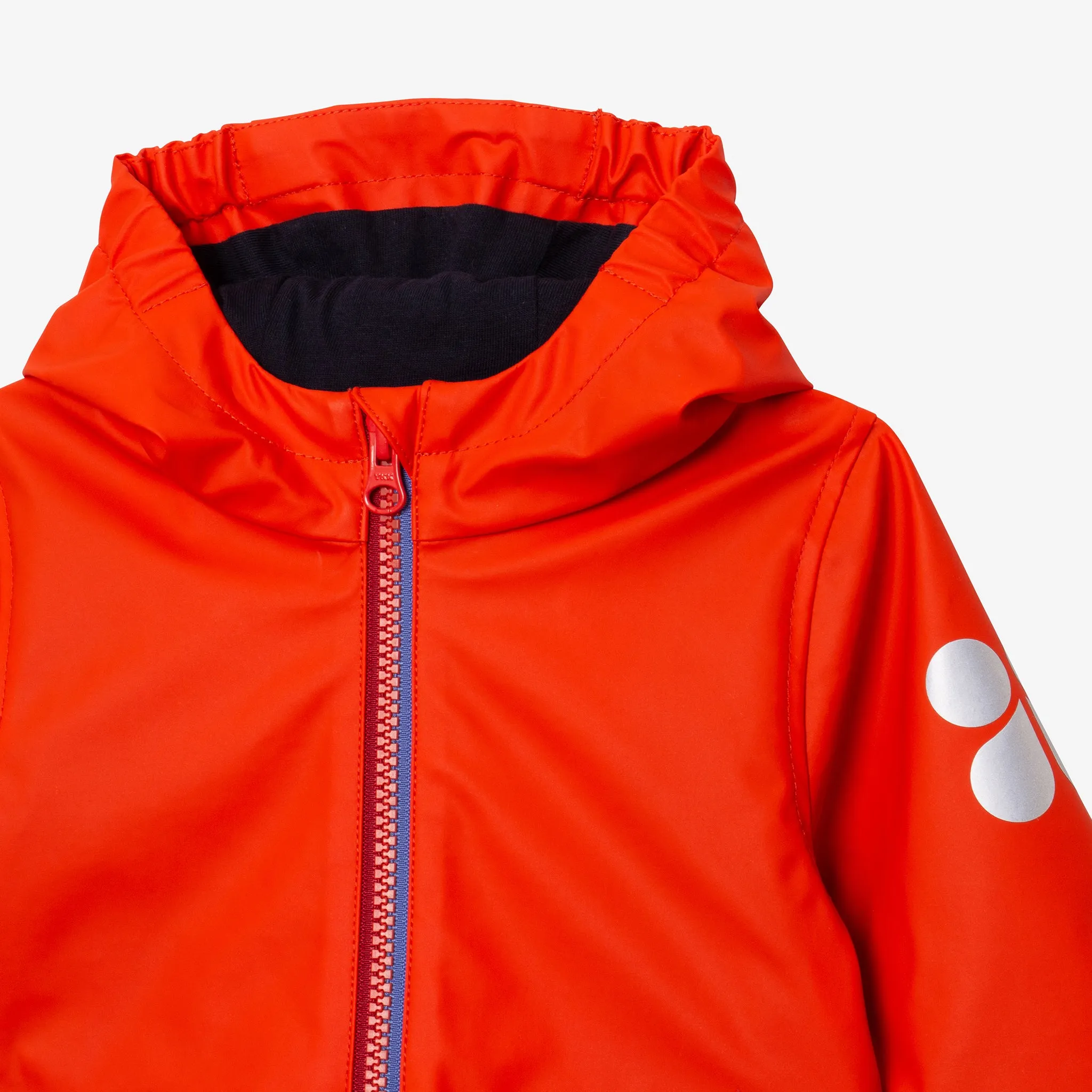 Baby's fiery orange parka