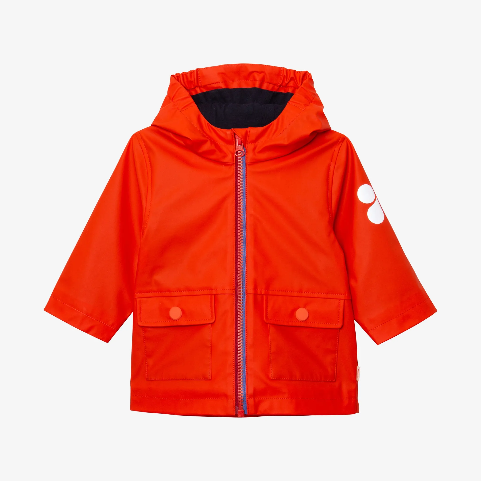 Baby's fiery orange parka