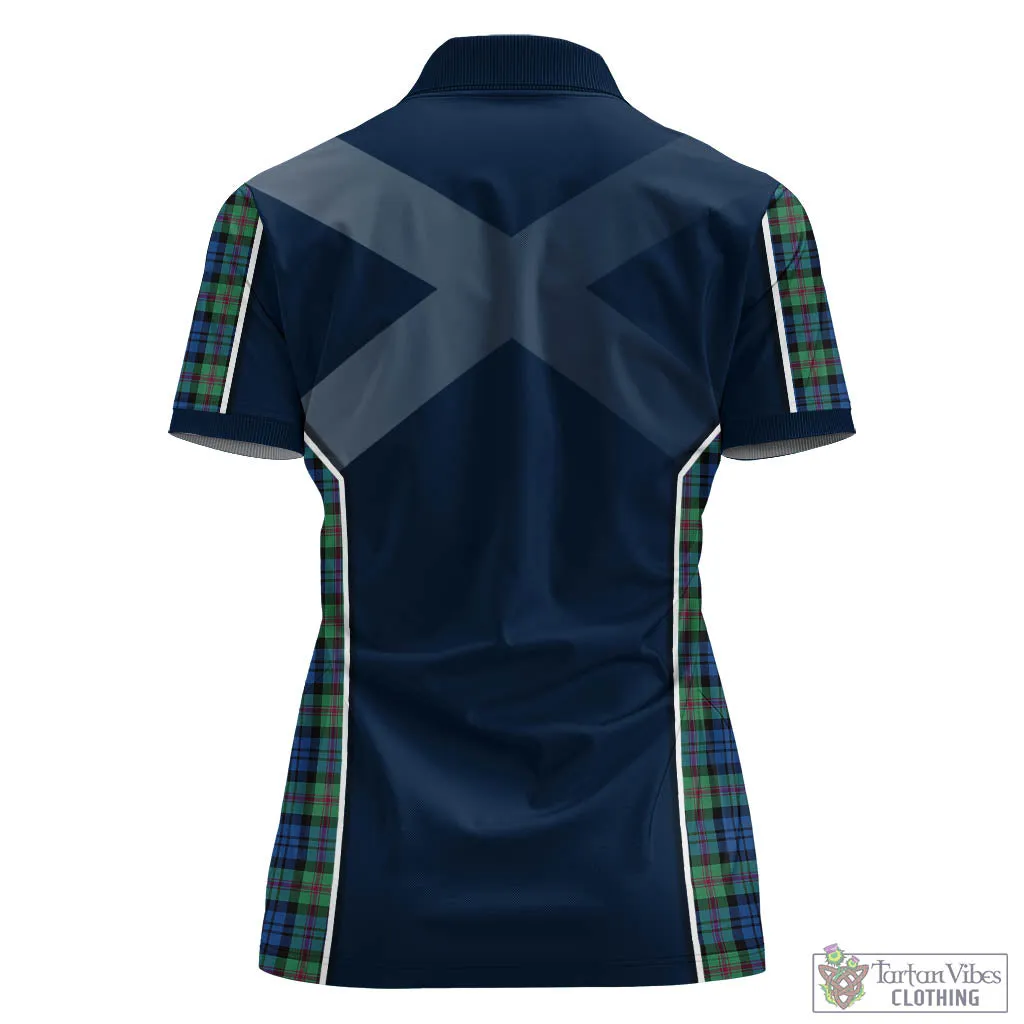 Baird Ancient Tartan Women's Polo Shirt with Family Crest and Lion Rampant Vibes Sport Style