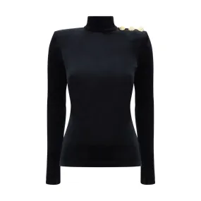 Balmain Turtleneck Long Sleeve Jersey