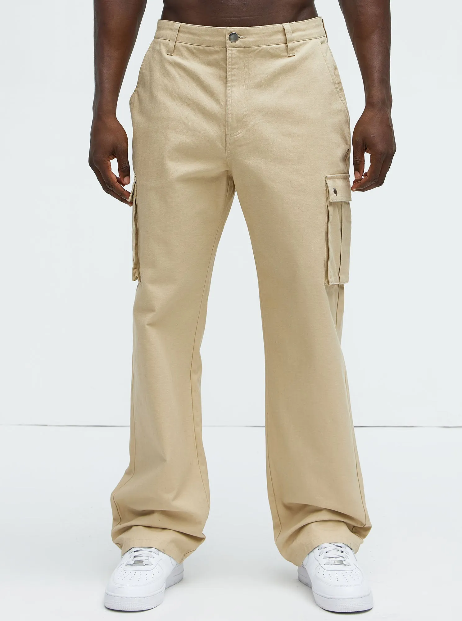 Berry Straight Cargo Pants - Khaki