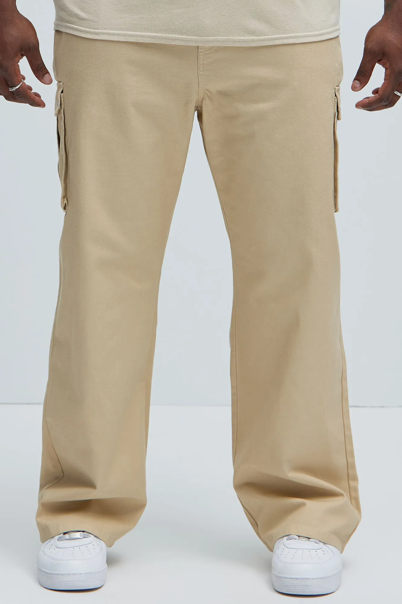 Berry Straight Cargo Pants - Khaki