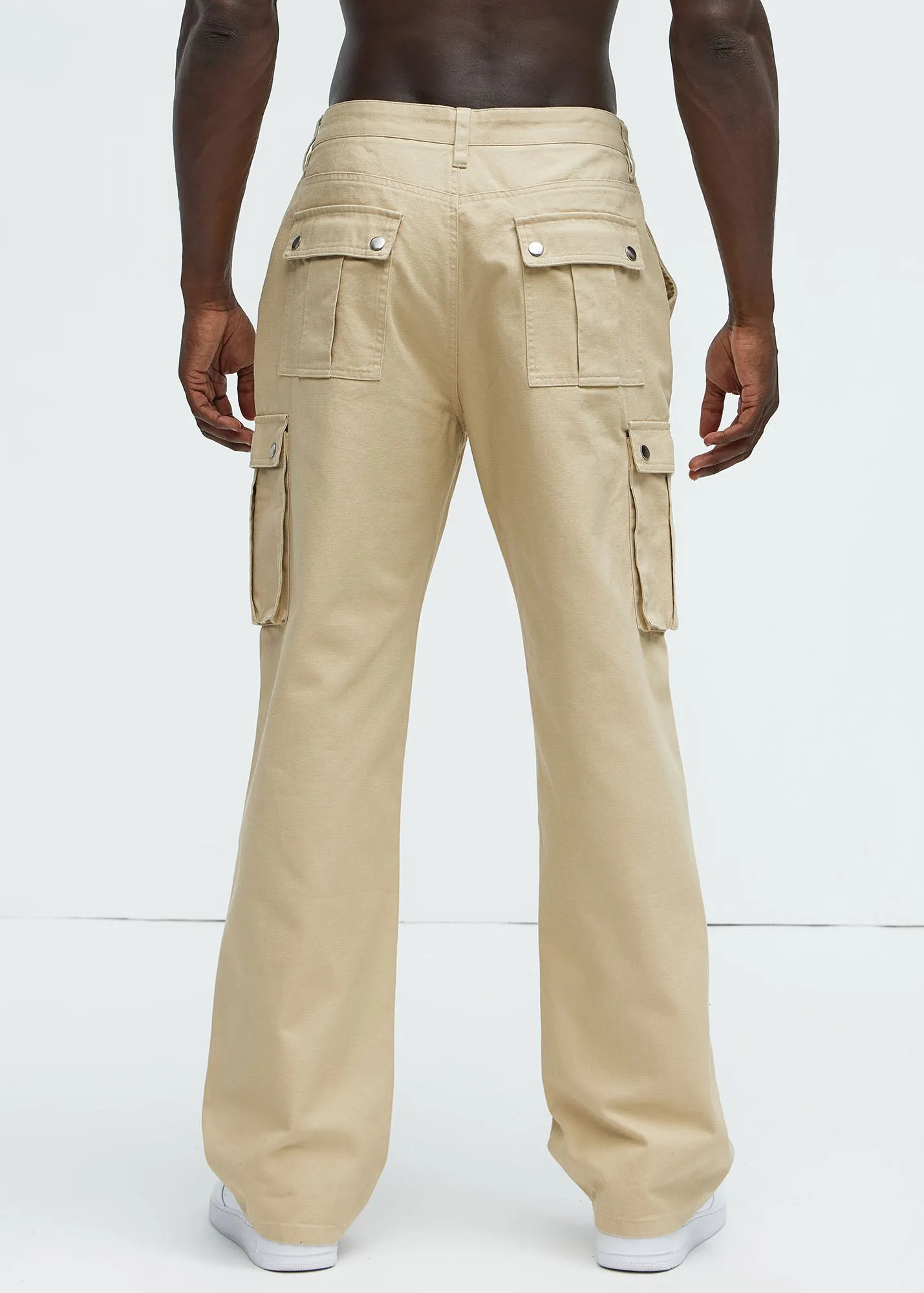 Berry Straight Cargo Pants - Khaki