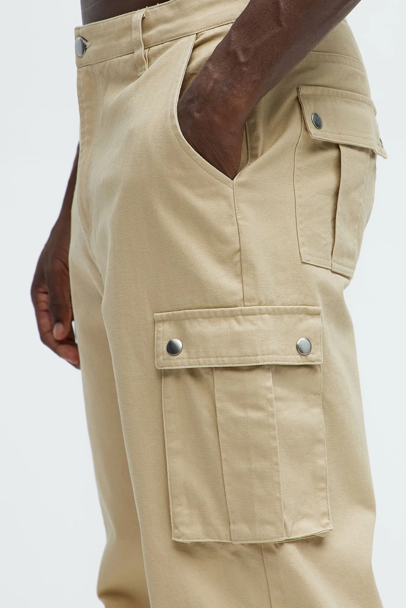 Berry Straight Cargo Pants - Khaki