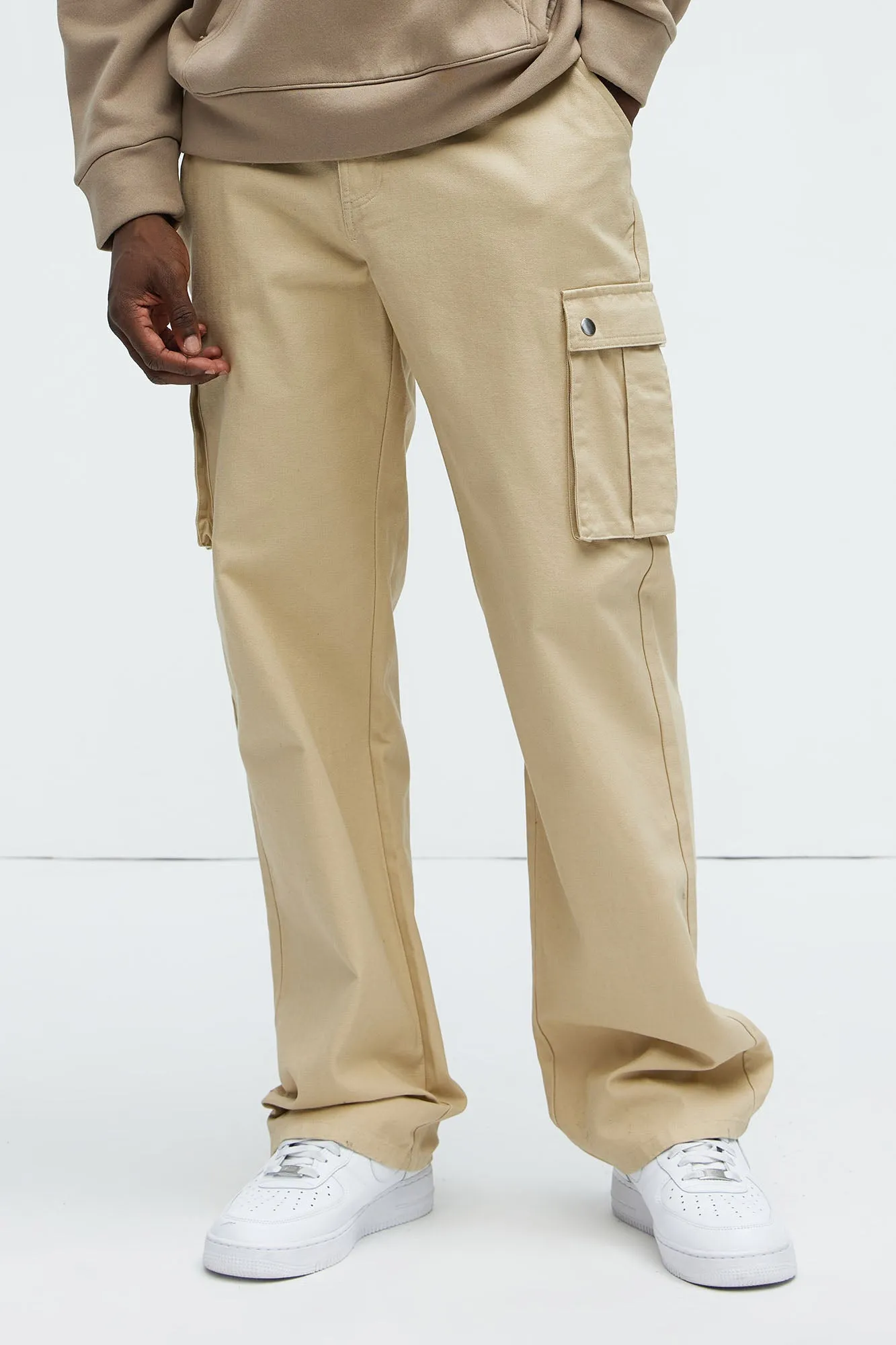 Berry Straight Cargo Pants - Khaki