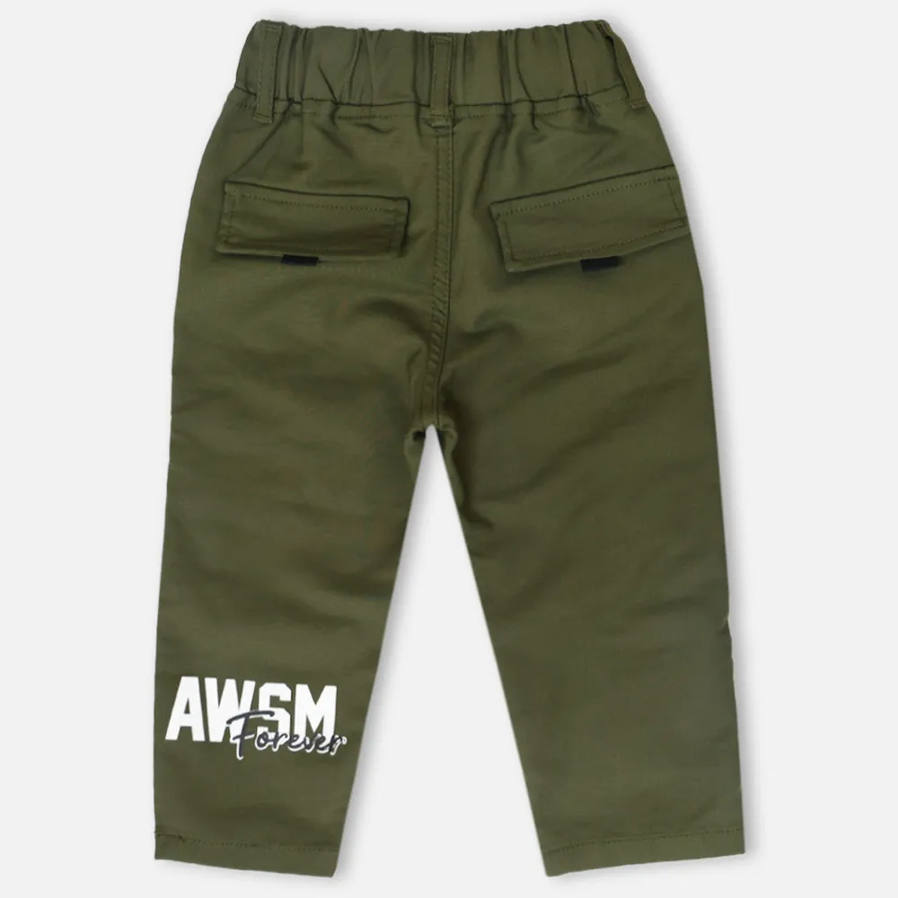 Black & Green Cargo Pants