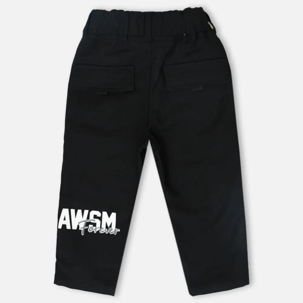 Black & Green Cargo Pants