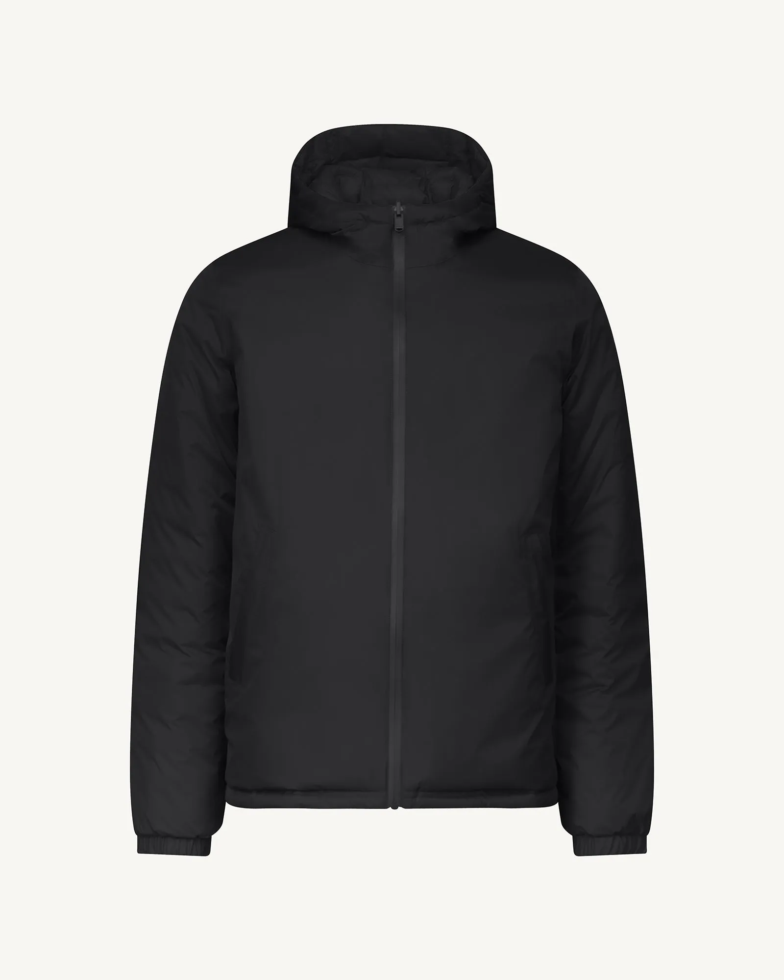 Black Bergen 2.0 reversible hooded puffer jacket