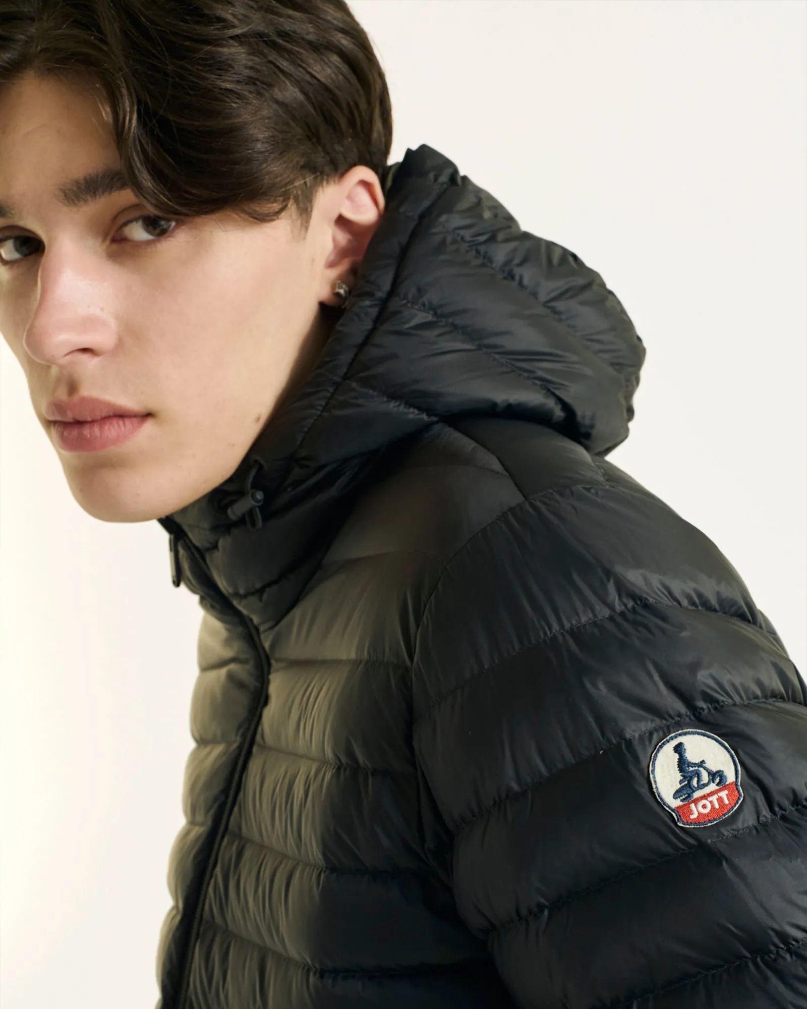 Black Bergen 2.0 reversible hooded puffer jacket