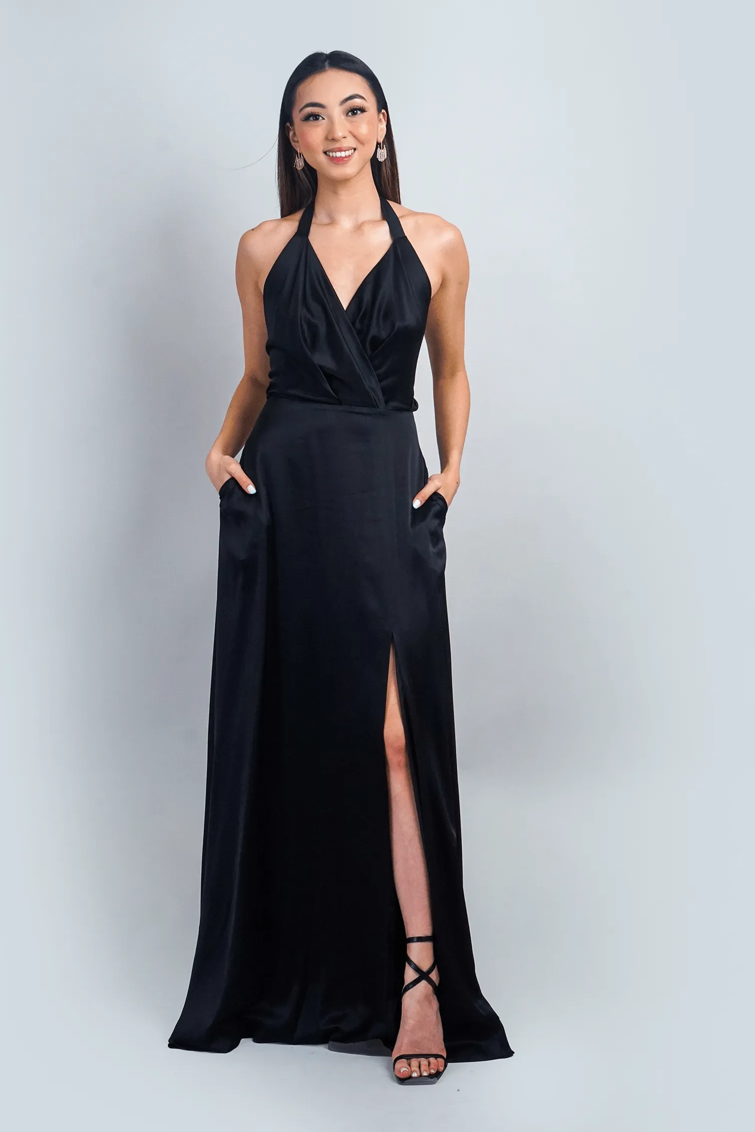 Black Silk Kylie Gown