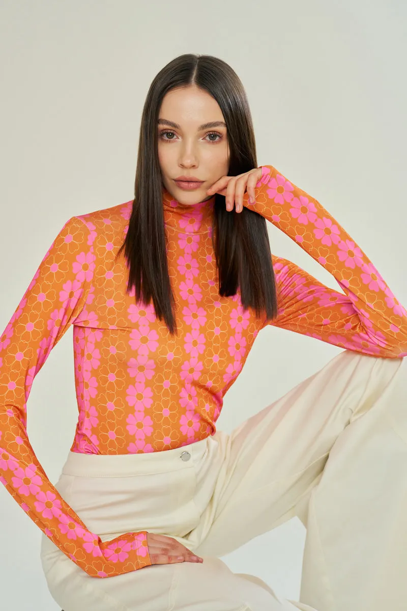 BLOOMING SUNSET ORANGE TOP