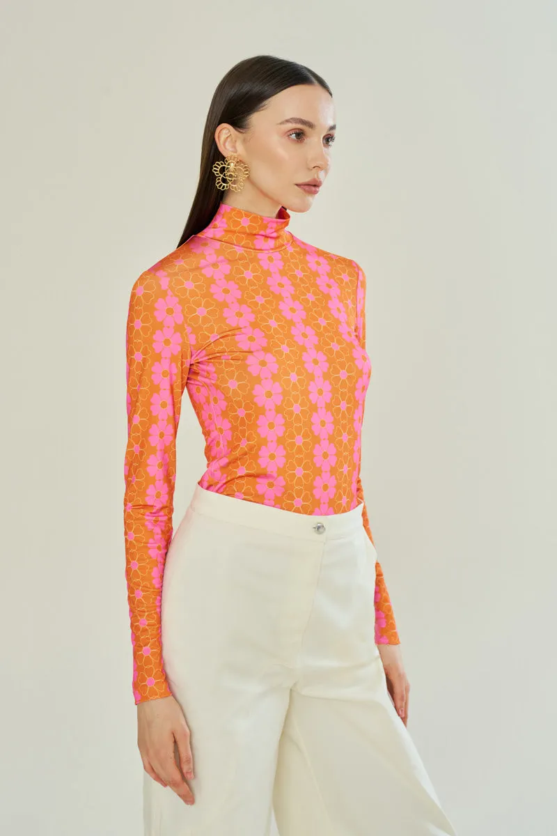 BLOOMING SUNSET ORANGE TOP