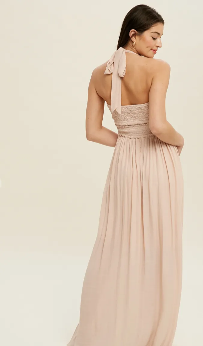 Blush Halter Dress