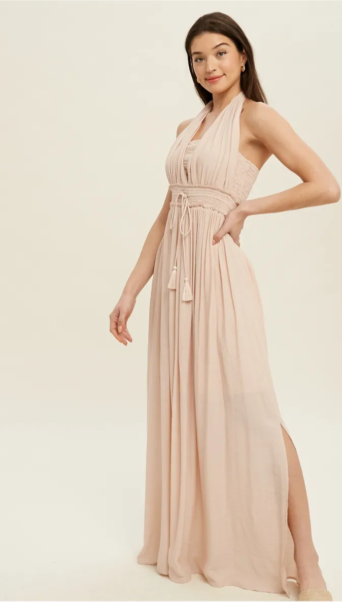 Blush Halter Dress