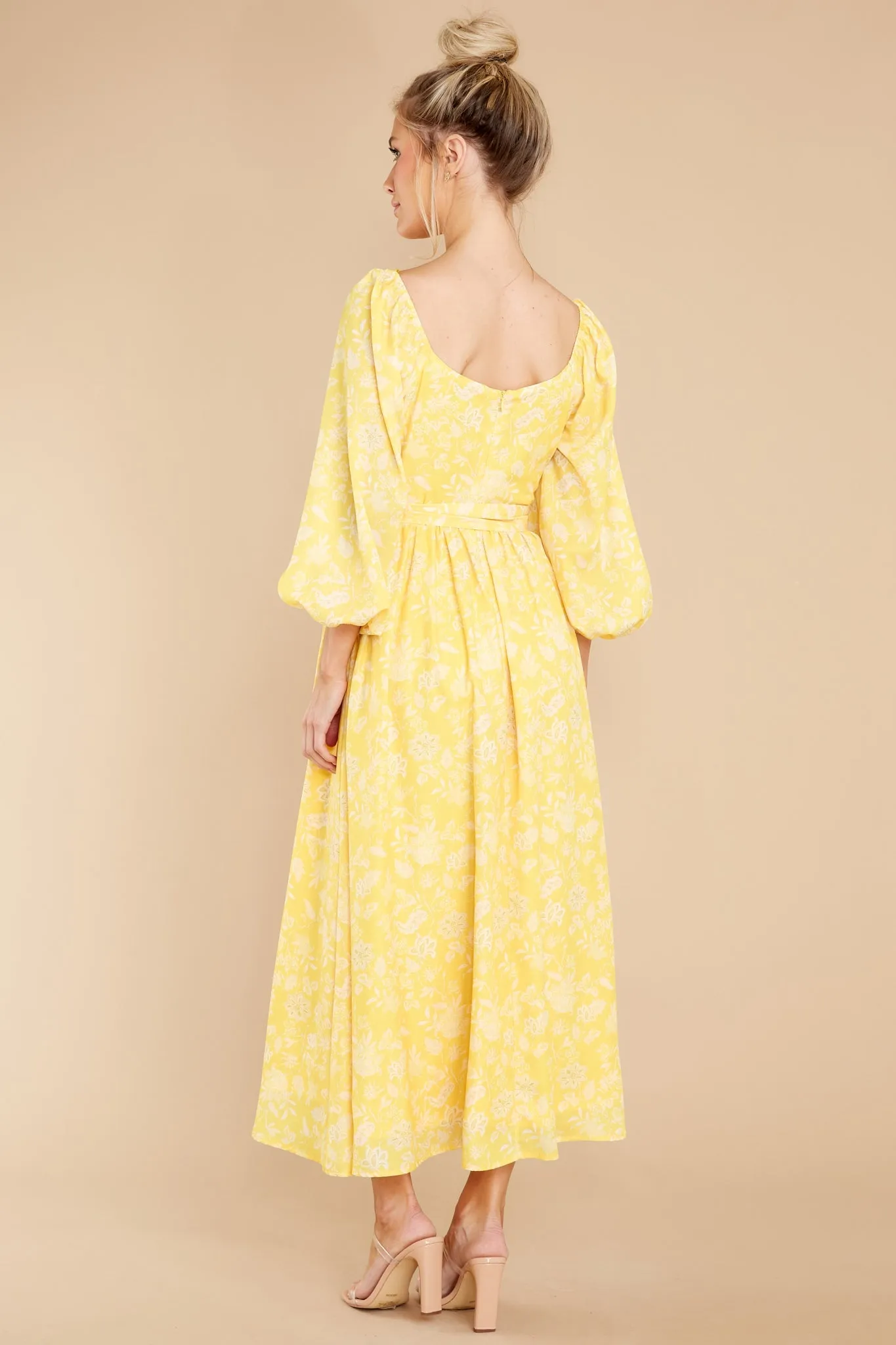 Bright Smiles Yellow Floral Print Maxi Dress