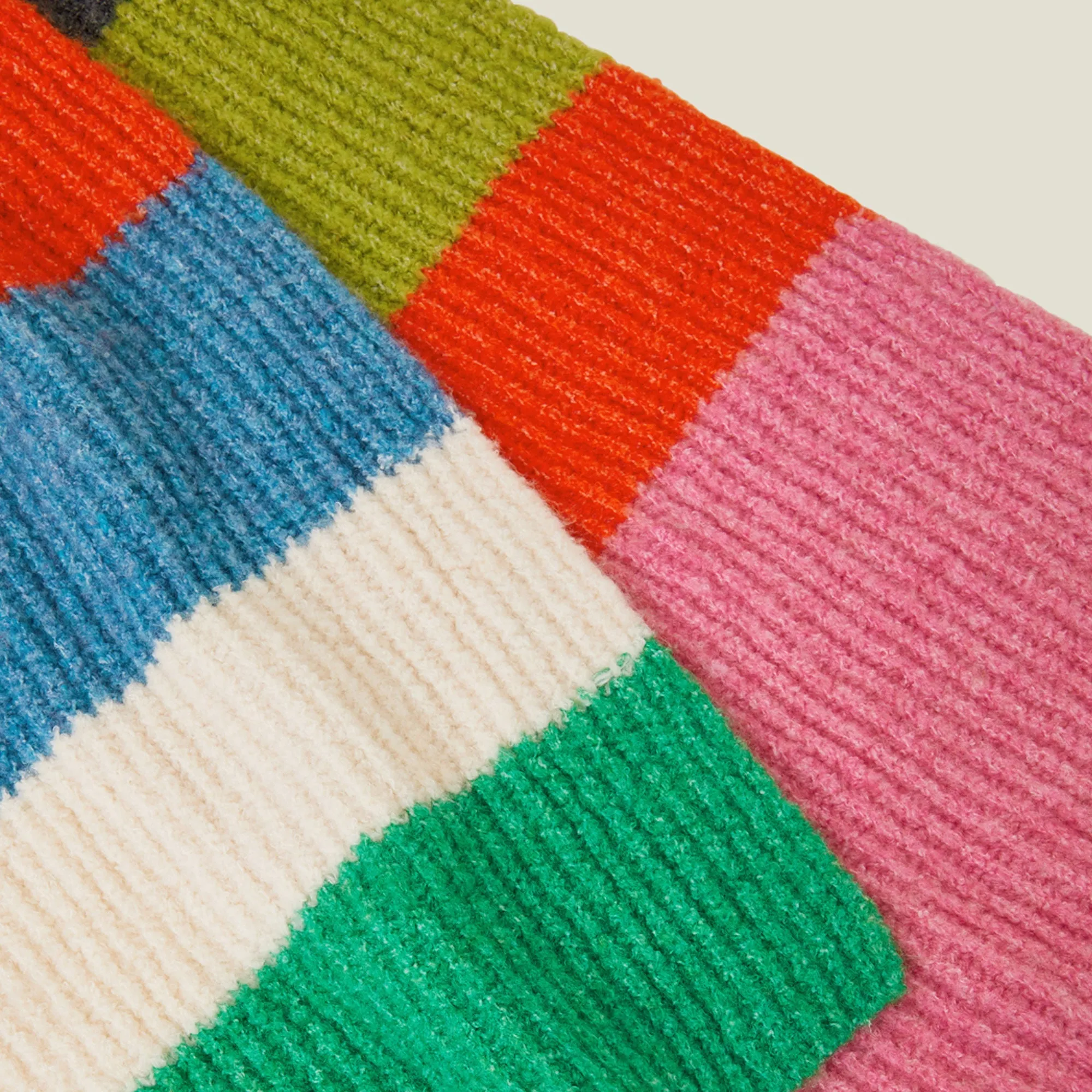 Bright Stripe Knit Scarf