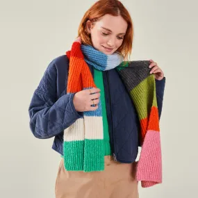 Bright Stripe Knit Scarf