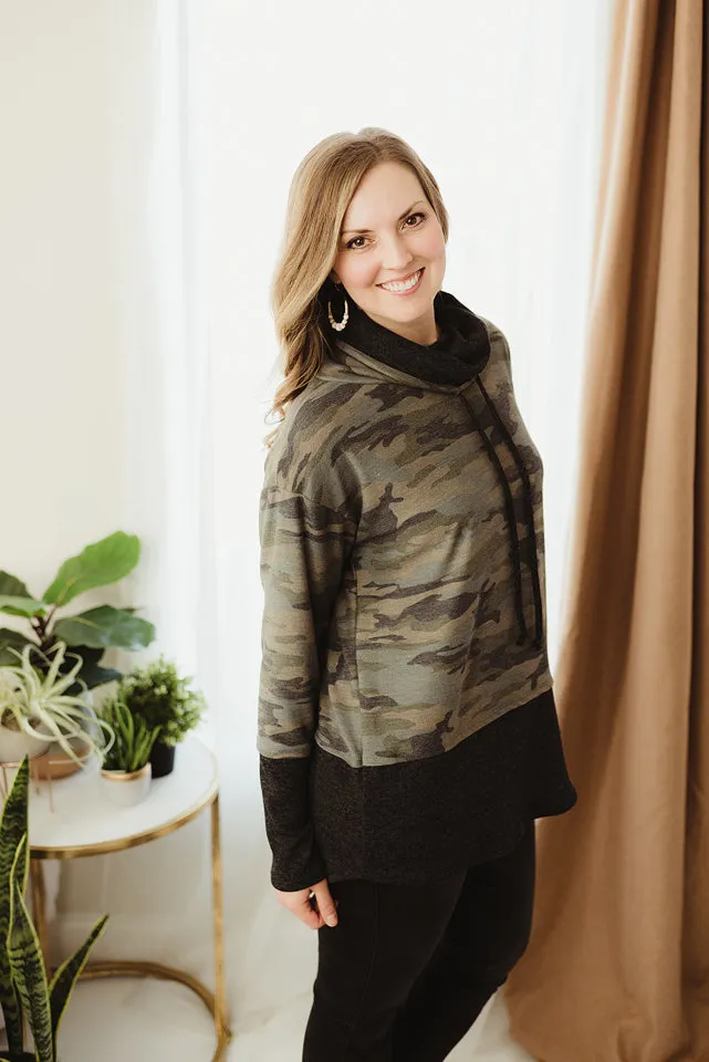 Camo Two-Fer Top